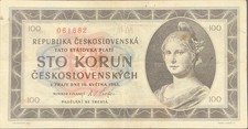 Tschechoslowakei Banknote 100