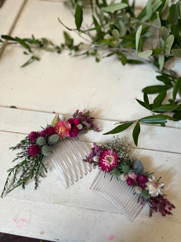 Trockenblumen haarschmuck - trockenblumen,