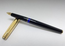 Pelikan 30 Rolled Gold Kolbenfüller Goldfeder | Schwarz | 14K Goldfeder #G4
