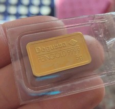 5 Gramm Goldbarren Degussa –