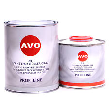 AVO 2K Epoxy Grundierfüller EP Füller mit Härter 1,5 Liter Set grau  A020710S