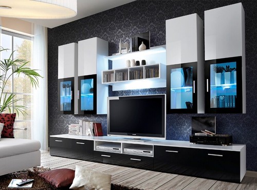 Wohnwand anbauwand wohnzimmer - wohnwand,