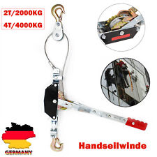 Ratschenzug Seilzug mit Ratsche 2T 4T Zug Flaschenzug Handseilwinde Handseilzug