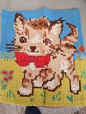 Stickbild Motiv Katze ? Handarbeit