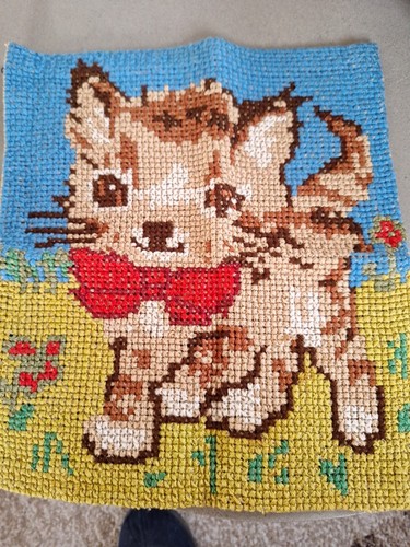 Stickbild motiv katze - stickbild, 🐱