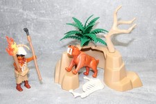 playmobil säbelzahntiger mit knochenjäger zu urzeit steinzeit