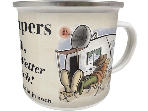 Emaille becher campers - emaille,