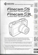 Kyocera Finecam S5 / S3L Espanol Deutsch Manual de Instrucciones Bedienungsanlei