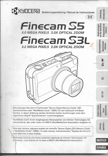 Kyocera finecam s3l - kyocera,