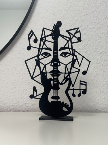 Skulptur gesicht gitarre - gesicht,