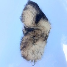 Fuchsschweif Taschen Schlüsselanhänger Herren  Geschenkidee Natur XXL Schweif
