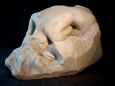 Stattliche AKT Skulptur, A.RODIN, Signiert "La Danaïde" ,ca.50cm,Museumsreplikat