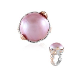 Rosa Mabe Perle Sterling Silber Ring
