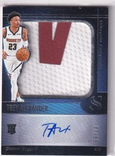 Panini Silhouette NBA 2024-25 No SIL-TRY Trey Alexander Rookie Patch Auto 87/99