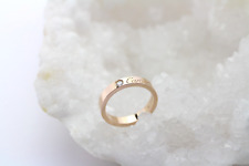 Cartier C de Cartier Trauring 18k Gelbgold 1 Brillant ca. 0,05ct. Gr. 46 3,4g