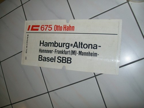 Deutsche bahn zuglaufschild - bahn,