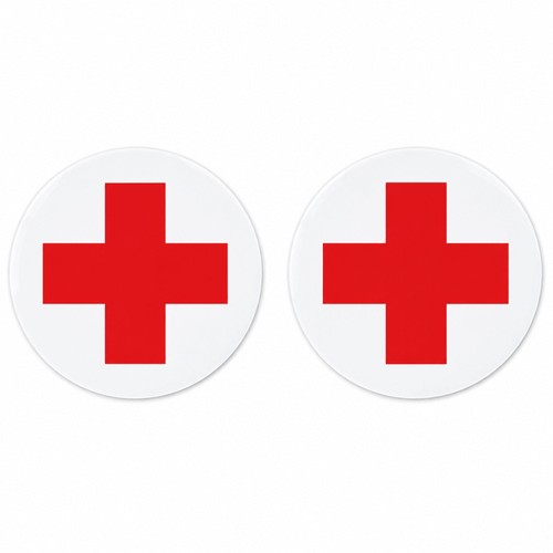 Rotes kreuz ø - 2x"rotes, 60mm