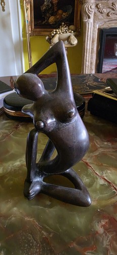 Speckstein figur akt dame - figur,