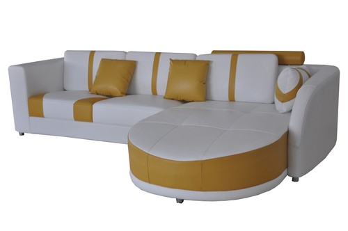 Leder eck sofa - leder, polster