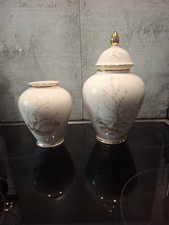 Deckelvase 25,5 cm und Vase 15cm Von Seltmann Weiden