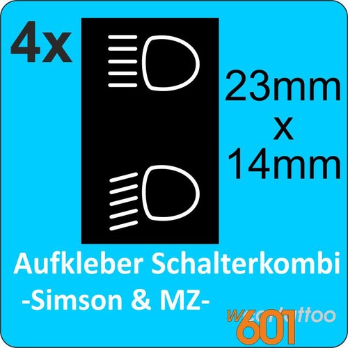 Aufkleber schalterkombi fern - aufkleber, fern-