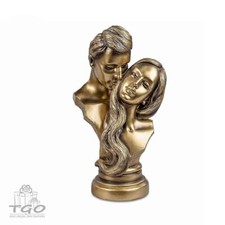 Formano Büste Paar aus Kunststein goldener Oberfläche 30cm-769312