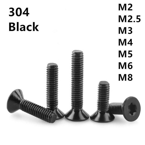 Schwarz 304 edelstahl - schwarz, torx