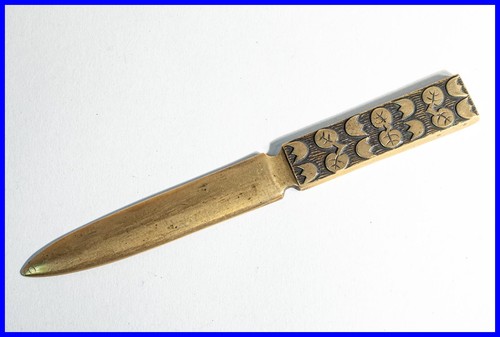 Bronze messing brieföffner - messing,