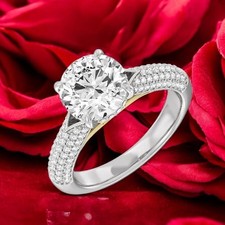 3 kt Rundschliff Diamant Ring