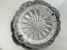 Konfektschale Silber 800, Deutschland mit Glaseinsatz echt  antik