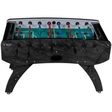 Fußball Tischkicker Profi Design Schwarz grünes Spielfeld Figuren Blau Rot 80kg