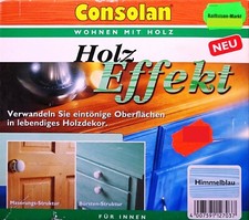 Consolan Holz MDF Effekt Himmelblau Grundierung Strukturfarbe Holzmaserung Farbe