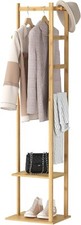 Garderobenständer Kleiderständer Kleiderstange Stabil Freistehend Bambus B629