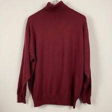 45% Kaschmir Und 55%Seide Rollkragenpullover Herren Gr. 50 Burgundy butter Weich