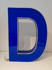 Leuchtbuchstabe "D" 95cm blau