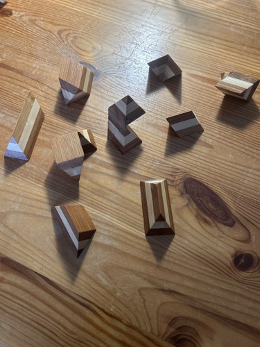 Puzzle aus holz - 3d,