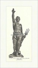 Ave Caesar morituri te salutant Bronze Statue Pius Belouski Holzstich E 21235