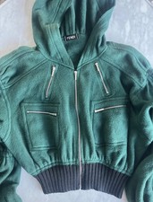 FENDI      KASCHMIR WOLLE BAUMWOLLE     Jacke HOODIE / NEU! Dunkelgrün Gr. M