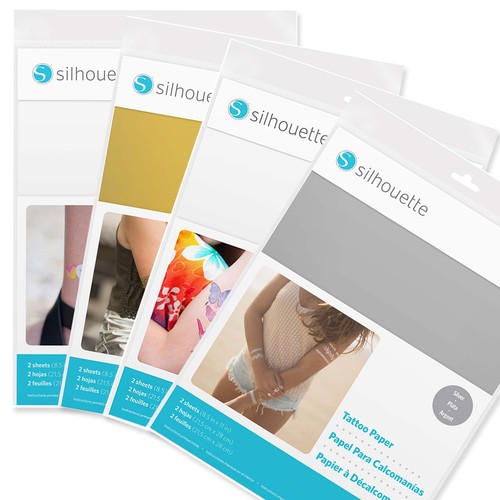 Silhouette tattoo papier - -,