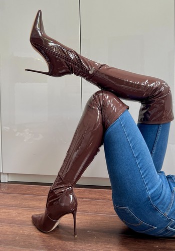 Lack overknee stiefel - lack,