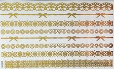 Tattoo Einmal Flash Klebe Temporary Gold 8teile Armband Hals Kette Fuß Neu K1