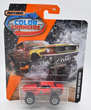 Matchbox Superfast 1968 Ford Mustang rot Farbwechsler. Blisterkarte