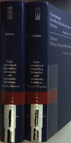 Fachwörterbuch schweißen - fachwörterbuch,