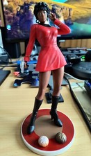 4 weibliche Star Trek Figuren Uhura, Blau u. Gelb u. Vulkanierin ca. 20 cm hoch