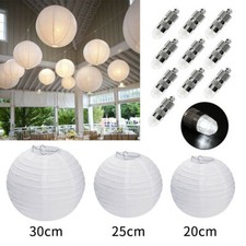 10er weiße Papier Laterne