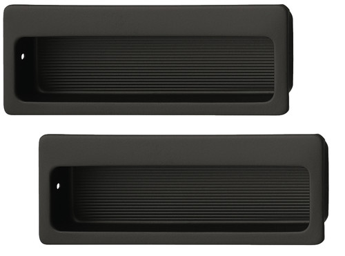 Muschelgriff schwarz - 2x,