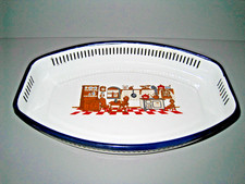 Emaille- Brotkorb, geschlitzt, 30 x 19 x 5cm, bunt, hübsch, Vintage, Küchenbild