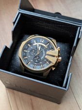 Diesel Mega Chief DZ4344 Chronograph Herren Armbanduhr - Schwarz-gold - wie neu