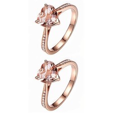  2 stücke Herz Schmuck Ringe