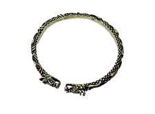 Wikinger Armreif Drache Silber Armschmuck Filigran Armspange Sterlingsilber 